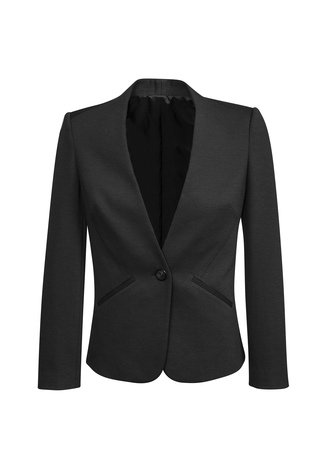 Ladies Single Button Collarless Jacket 61610 - Impact Apparel & Merch