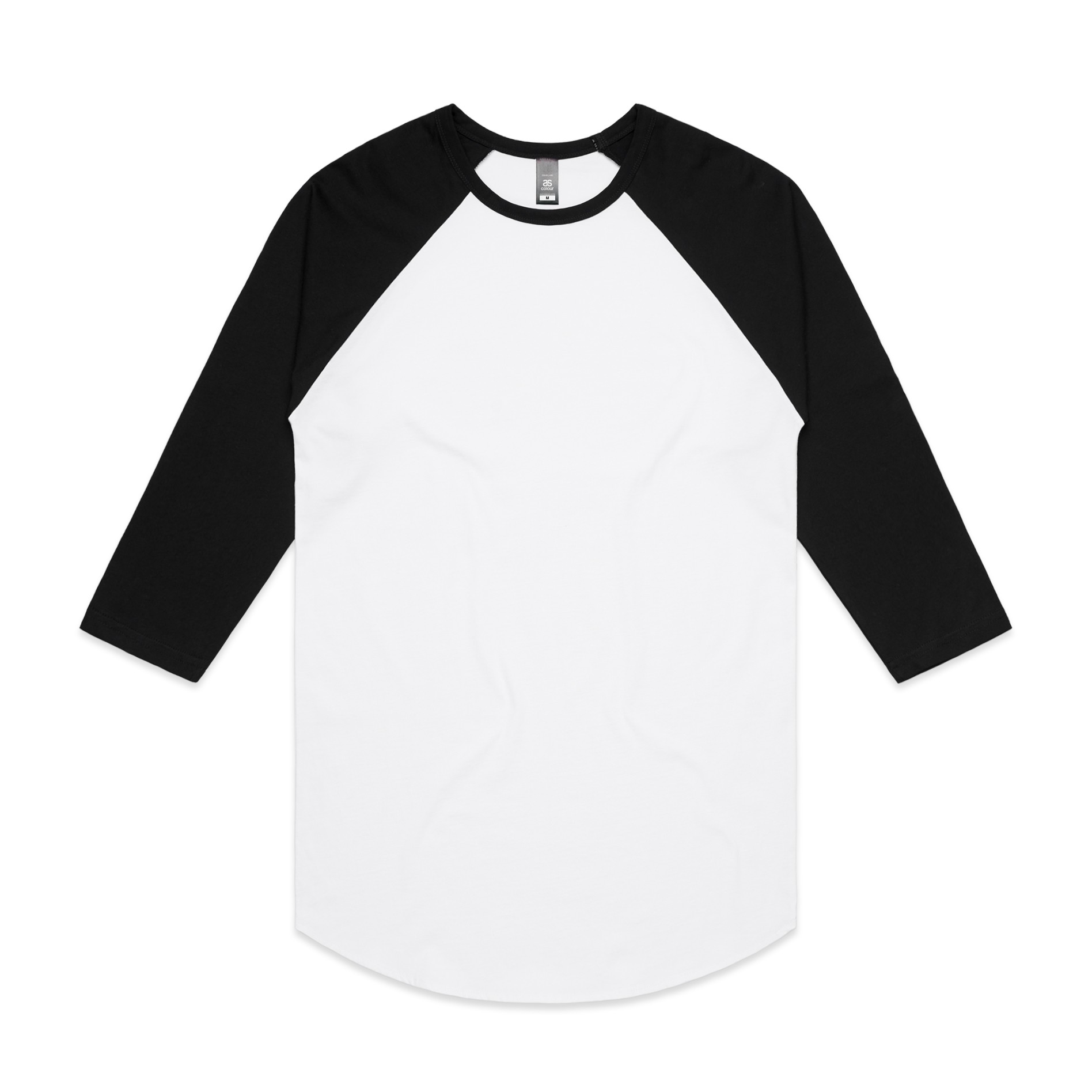 raglan shirt black and white